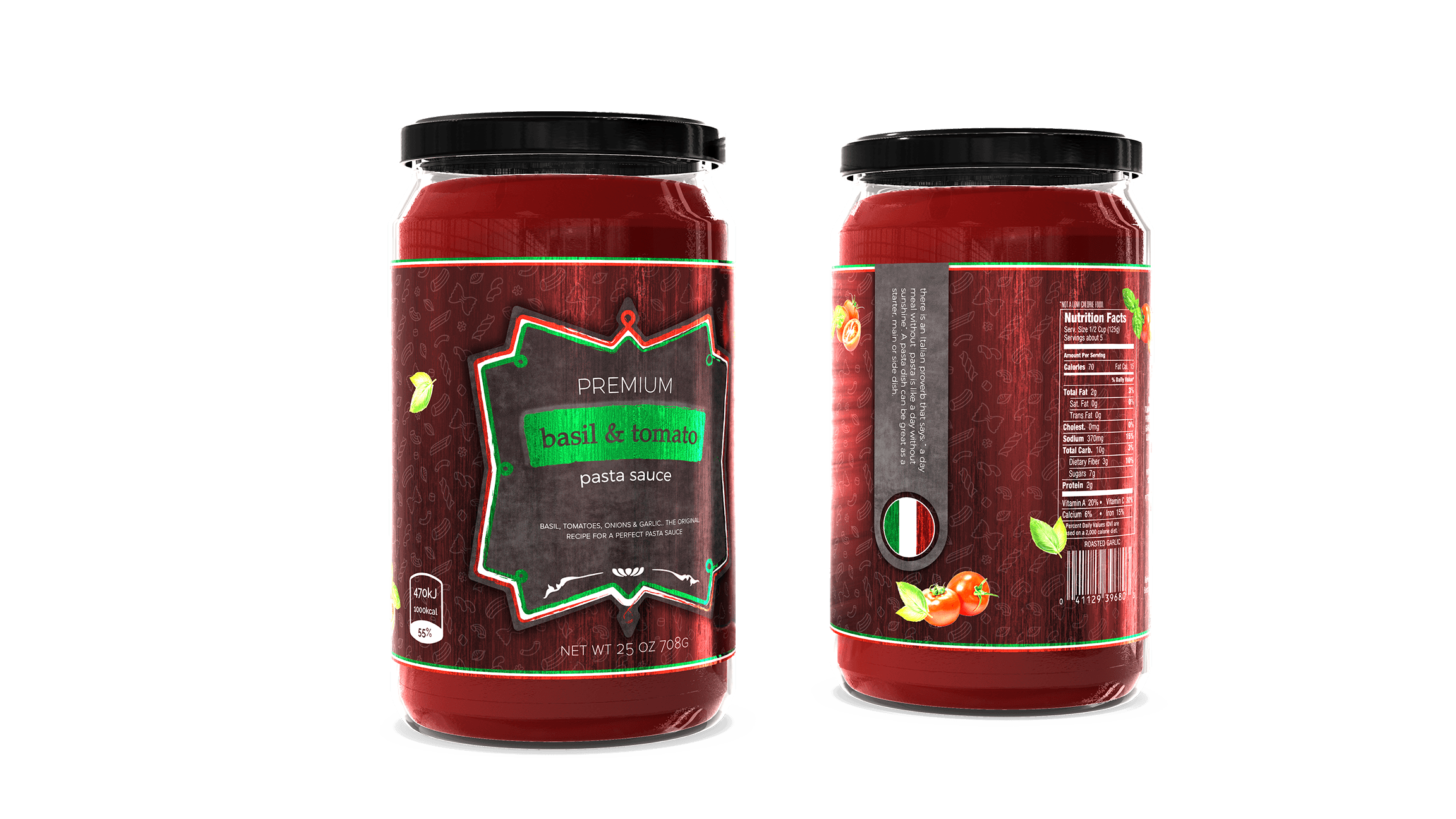 Metallized jar label